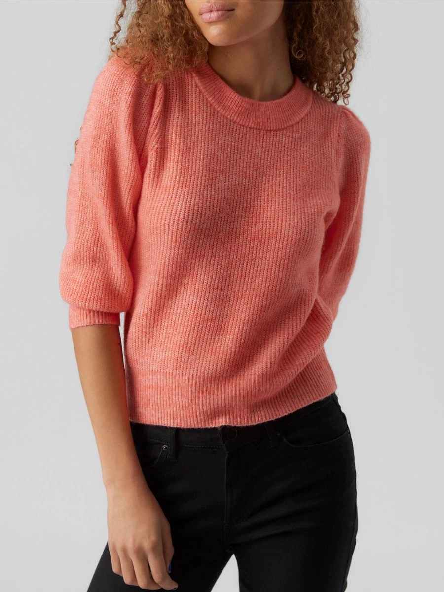 Vero Moda Trui Vmvigga 3/4 Rib Pullover Ga Boo Rep 10277742 Georgia Peach Dames Maat - S 6 Vero Moda Trui Vmvigga 3/4 Rib Pullover Ga Boo Rep 10277742 Georgia Peach Dames Maat - S - Afbeelding 6