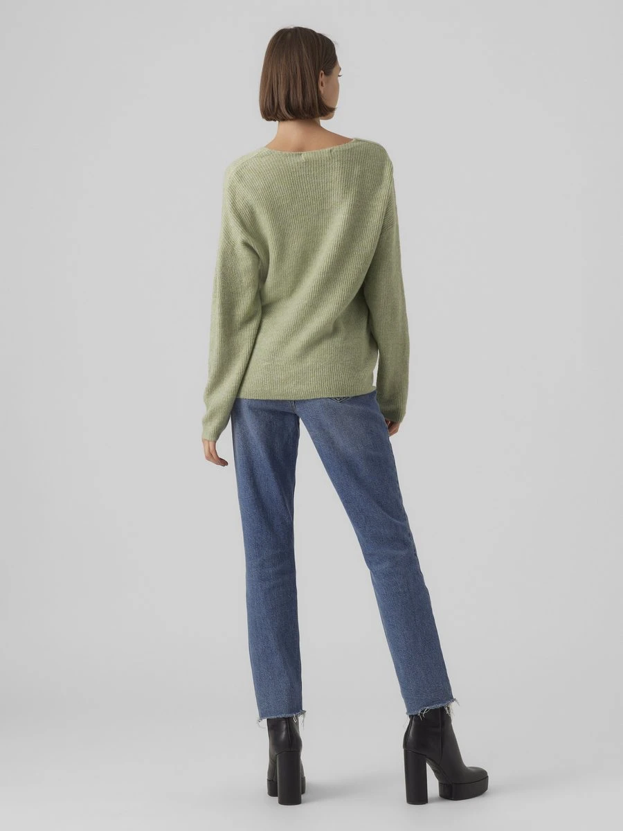 VERO MODA VMCREWLEFILE LS V-NECK BLOUSE NOOS Dames Trui - Maat M 3 VERO MODA VMCREWLEFILE LS V-NECK BLOUSE NOOS Dames Trui - Maat M - Afbeelding 3