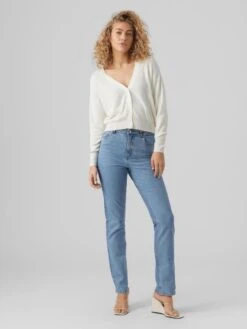 Vero Moda Vest Vmnewlexsun Ls Short V-neck Car Ga 10281878 Snow White Dames Maat - XL -Vero Moda 900x1200 167