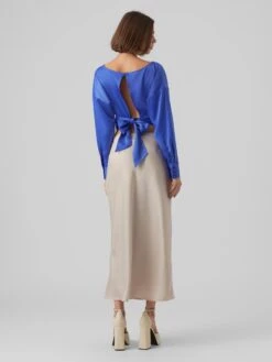 Vero Moda VMKARINA LS TIE TOP Dames Top DAZZLING BLUE Maat - XL 9 Vero Moda VMKARINA LS TIE TOP Dames Top DAZZLING BLUE Maat - XL -Vero Moda 900x1200 195