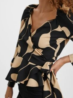 Vero Moda VMLYDIA LS WRAP TOP WVN Dames Top Black - Maat L 8 Vero Moda VMLYDIA LS WRAP TOP WVN Dames Top Black - Maat L -Vero Moda 900x1200 240