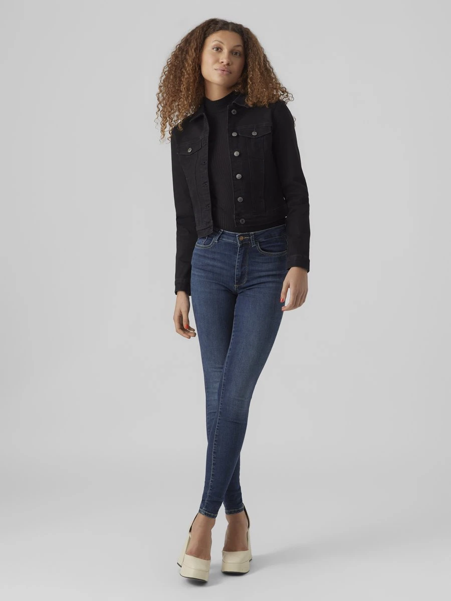 VERO MODA VMLUNA LS SLIM DNM JACKET MIX GA NOOS Dames Jas - Maat M 5 VERO MODA VMLUNA LS SLIM DNM JACKET MIX GA NOOS Dames Jas - Maat M - Afbeelding 5