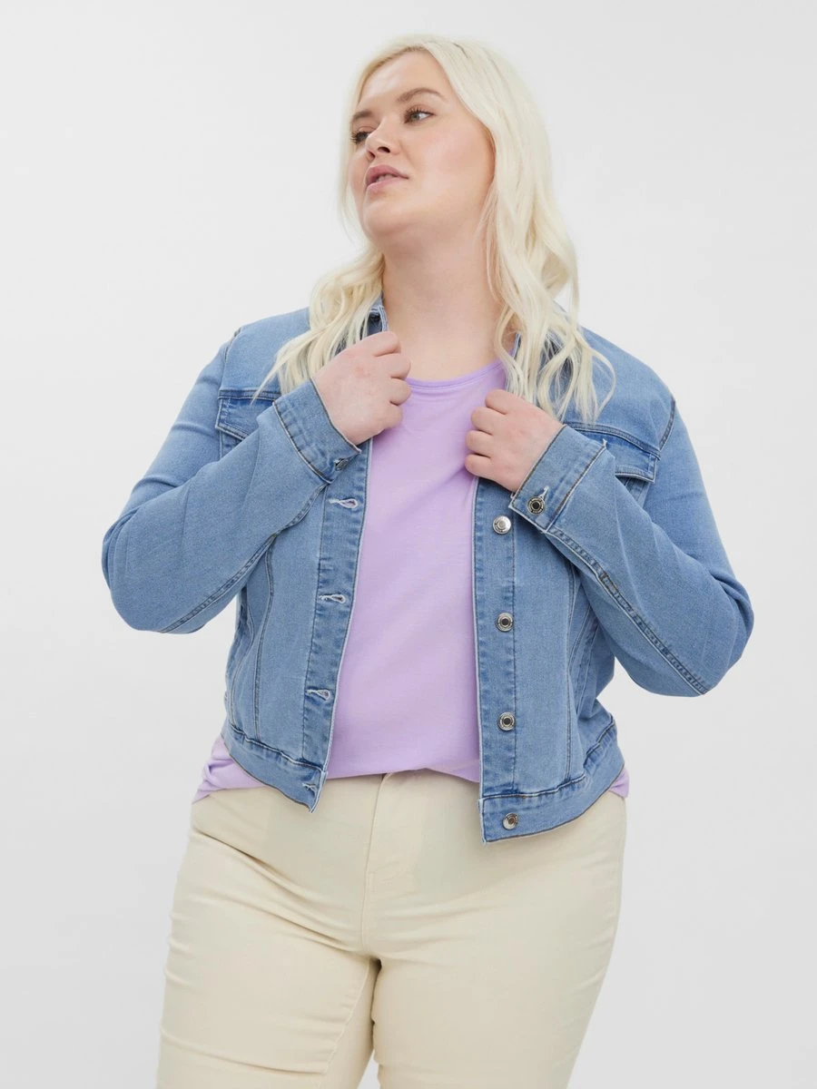 VERO MODA VMRUNA LS SLIM DNM JCK MIX GA CUR NOOS Dames Jas - Maat 42 2 VERO MODA VMRUNA LS SLIM DNM JCK MIX GA CUR NOOS Dames Jas - Maat 42 - Afbeelding 2