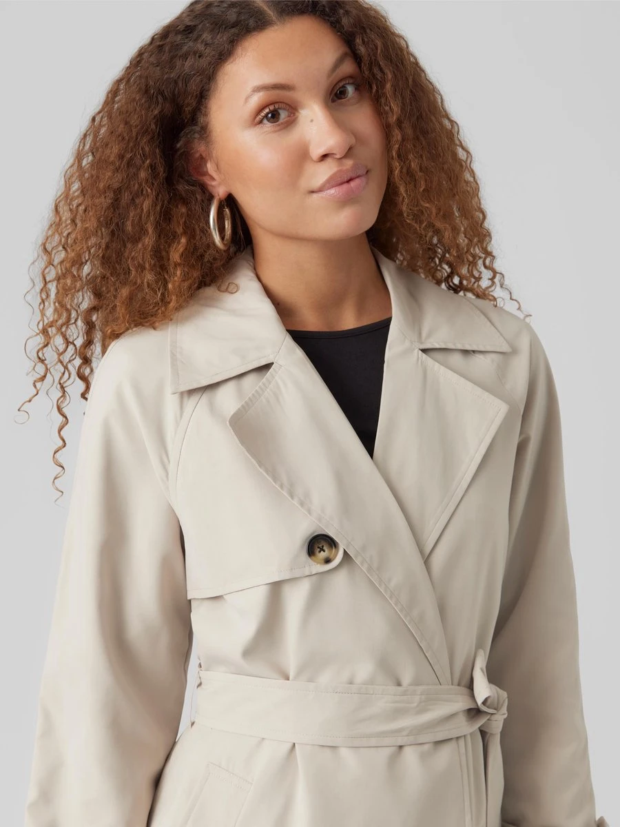 Vero Moda VMTESSA ALMA LONG TRENCHCOAT LCS Dames Jas Silver Lining - Maat M 4 Vero Moda VMTESSA ALMA LONG TRENCHCOAT LCS Dames Jas Silver Lining - Maat M - Afbeelding 4