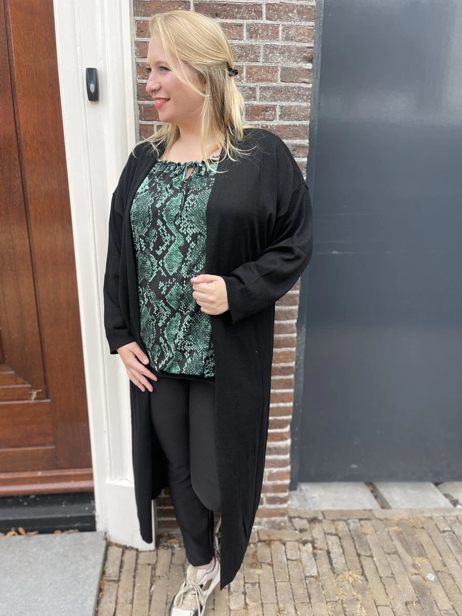 Vero Moda Curve VMUZURI LONG KNIT CARDIGAN VMA CURVE 5 Vero Moda Curve VMUZURI LONG KNIT CARDIGAN VMA CURVE - Afbeelding 5