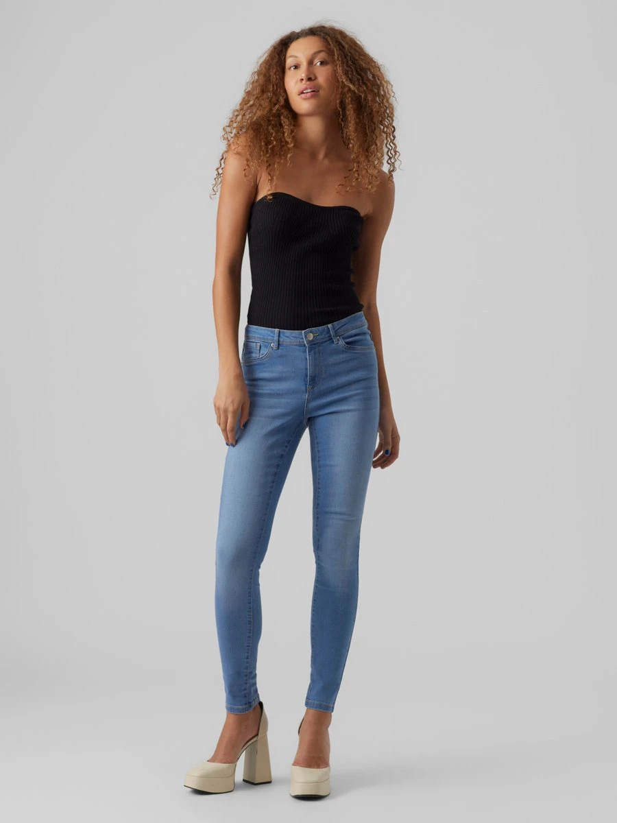 VERO MODA VMTANYA MR SK JEANS VI3281 GA Dames Jeans - Maat M X L30 5 VERO MODA VMTANYA MR SK JEANS VI3281 GA Dames Jeans - Maat M X L30 - Afbeelding 5