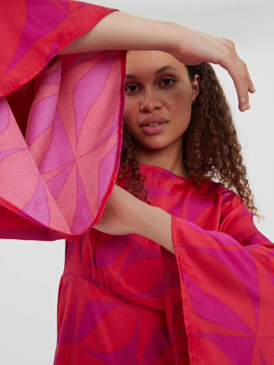 Vero Moda VMKYPRA LS MINI DRESS WVN Dames Jurk Love Potion - Maat XXL 4 Vero Moda VMKYPRA LS MINI DRESS WVN Dames Jurk Love Potion - Maat XXL - Afbeelding 4