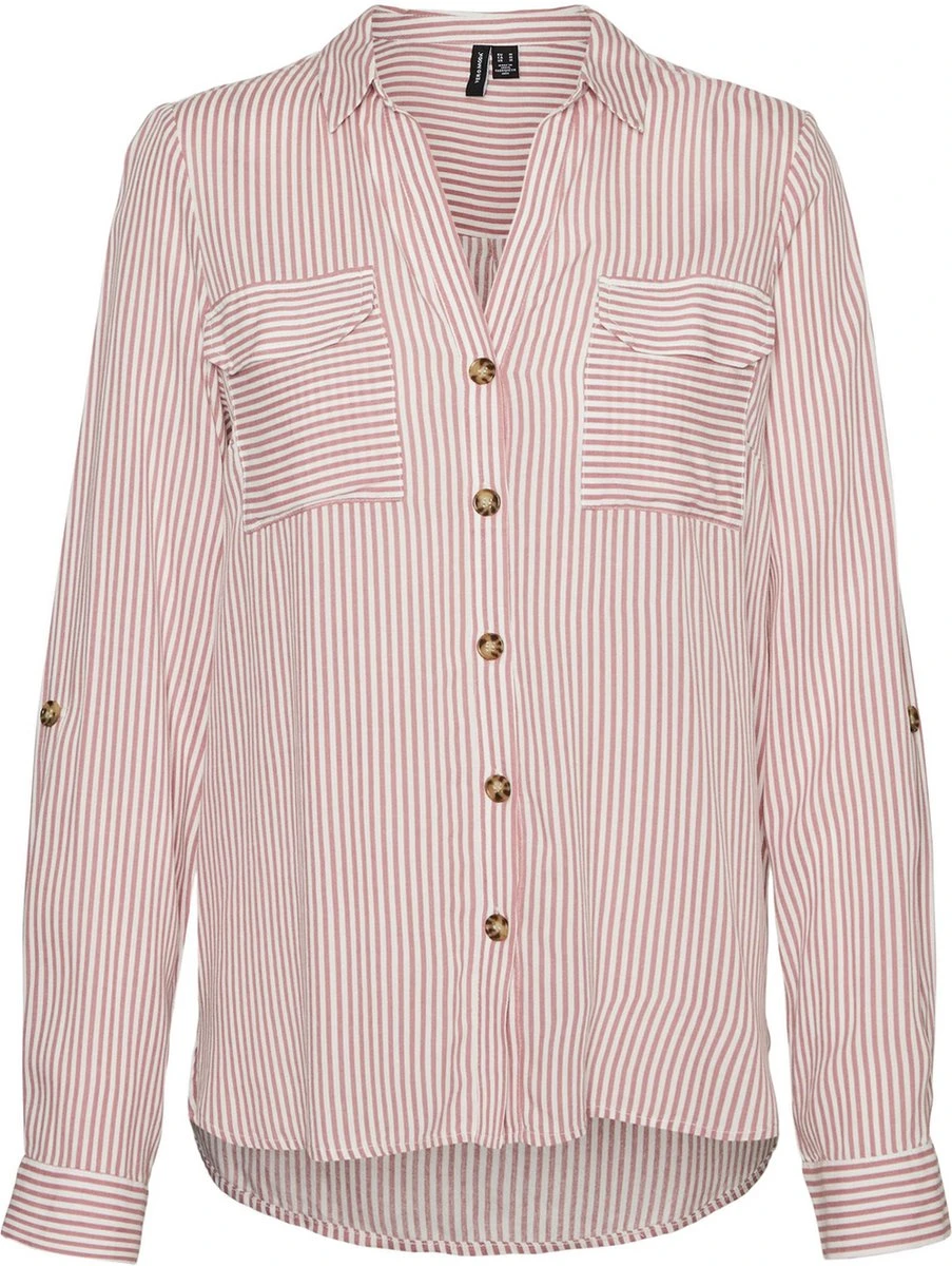 Vero Moda Blouse Vmbumpy L/s Shirt New Wvn Noos 10275283 Snow White/nostalgia Dames Maat - L 2 Vero Moda Blouse Vmbumpy L/s Shirt New Wvn Noos 10275283 Snow White/nostalgia Dames Maat - L - Afbeelding 2