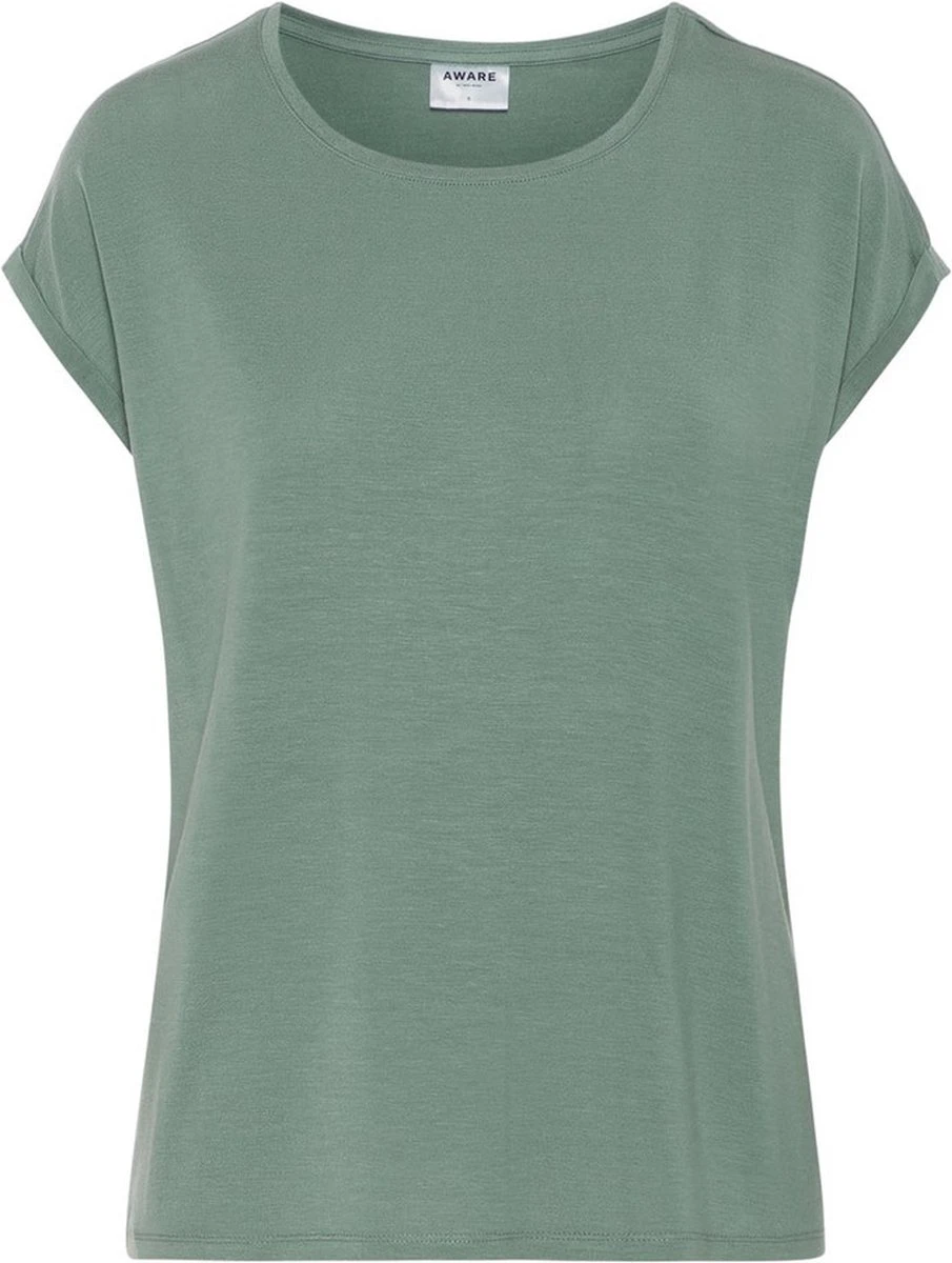 Vero Moda T-shirt Vmava Plain Ss Top Ga Noos 10187159 Laurel Wreath Dames Maat - M 6 Vero Moda T-shirt Vmava Plain Ss Top Ga Noos 10187159 Laurel Wreath Dames Maat - M - Afbeelding 6