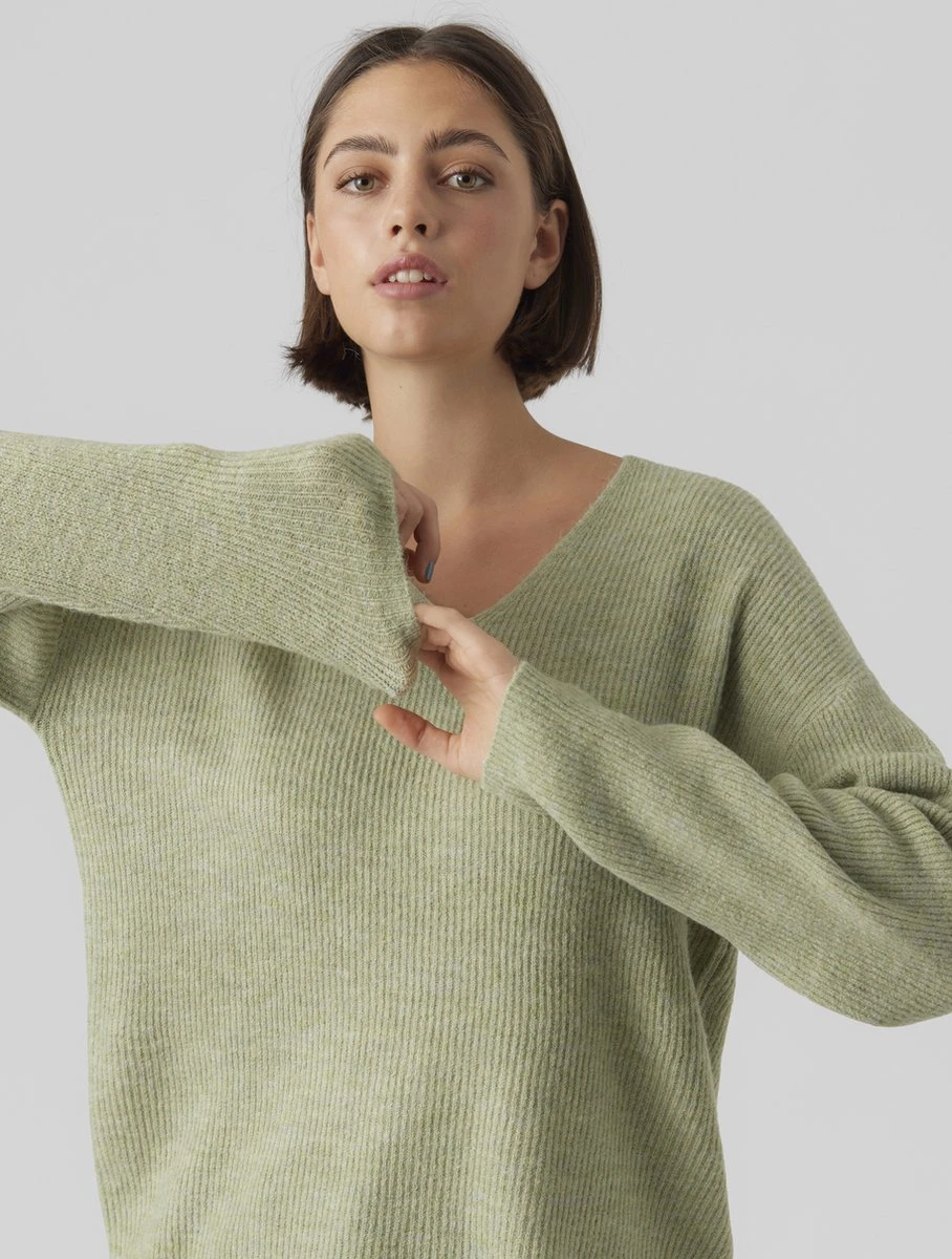 VERO MODA VMCREWLEFILE LS V-NECK BLOUSE NOOS Dames Trui - Maat M 9 VERO MODA VMCREWLEFILE LS V-NECK BLOUSE NOOS Dames Trui - Maat M - Afbeelding 9