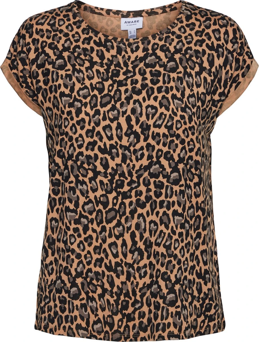VERO MODA VMAVA PLAIN SS TOP MULTI AOP NOOS GA Dames - Maat S