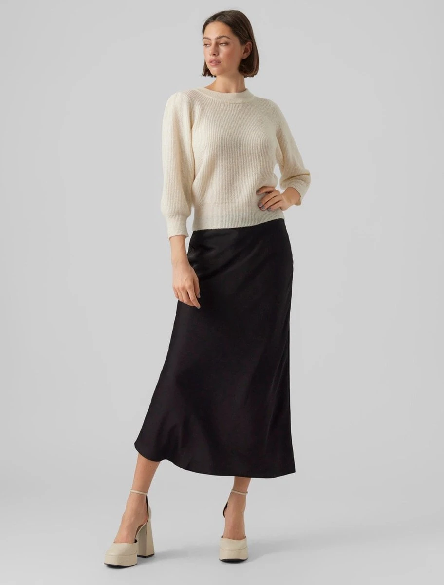 Vero Moda VMVIGGA 3/4 RIB PULLOVER GA BOO REP Dames Trui Birch - Maat M 5 Vero Moda VMVIGGA 3/4 RIB PULLOVER GA BOO REP Dames Trui Birch - Maat M - Afbeelding 5