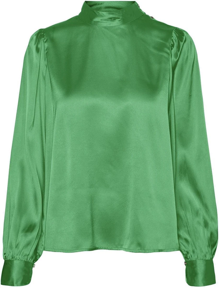 Vero Moda Blouse Vmlola Ls Button Top Wvn 10280672 Bright Green Dames Maat - S 7 Vero Moda Blouse Vmlola Ls Button Top Wvn 10280672 Bright Green Dames Maat - S - Afbeelding 7