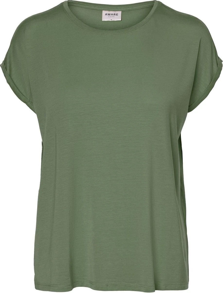 Vero Moda T-shirt Vmava Plain Ss Top Ga Noos 10187159 Laurel Wreath Dames Maat - M 1 Vero Moda T-shirt Vmava Plain Ss Top Ga Noos 10187159 Laurel Wreath Dames Maat - M