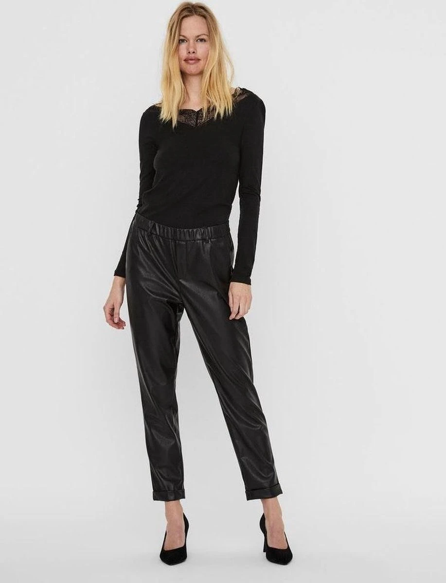 VERO MODA VMMAYA MR LOOSE PL PANT COLOR Dames Broek - Maat S X L32 6 VERO MODA VMMAYA MR LOOSE PL PANT COLOR Dames Broek - Maat S X L32 - Afbeelding 6