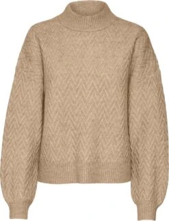 VERO MODA VMELLANEW LS HIGHNECK BLOUSE GA BOO Dames Trui - Maat XS