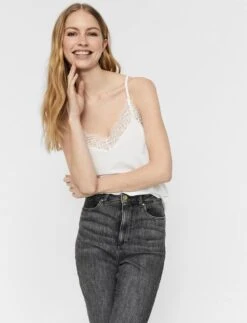 Vero Moda VMANA SL LACE TOP - White White 12 Vero Moda VMANA SL LACE TOP - White White -Vero Moda 919x1200