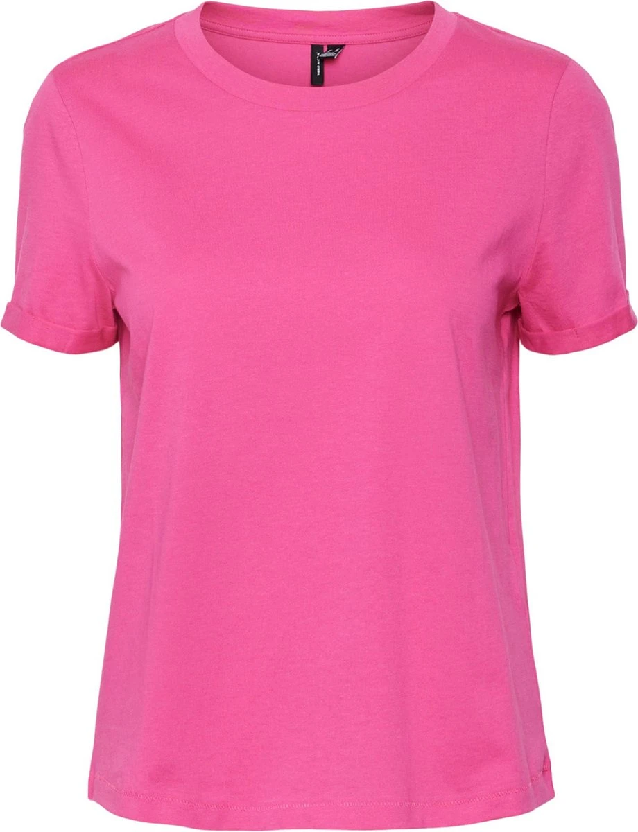 Vero Moda T-shirt Vmpaula S/s T-shirt Noos 10243889 Pink Yarrow Dames Maat - M 1 Vero Moda T-shirt Vmpaula S/s T-shirt Noos 10243889 Pink Yarrow Dames Maat - M