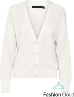 Vero Moda Vest Vmnewlexsun Ls Short V-neck Car Ga 10281878 Snow White Dames Maat - XL -Vero Moda 922x1200 1