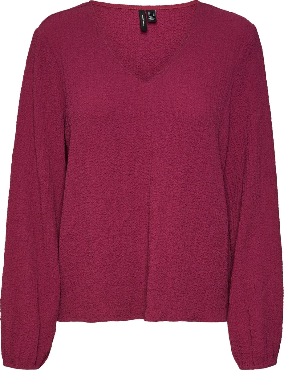 VERO MODA VMLEI L/S V-NECK TOP WVN BTQ Dames Top - Maat M 1 VERO MODA VMLEI L/S V-NECK TOP WVN BTQ Dames Top - Maat M
