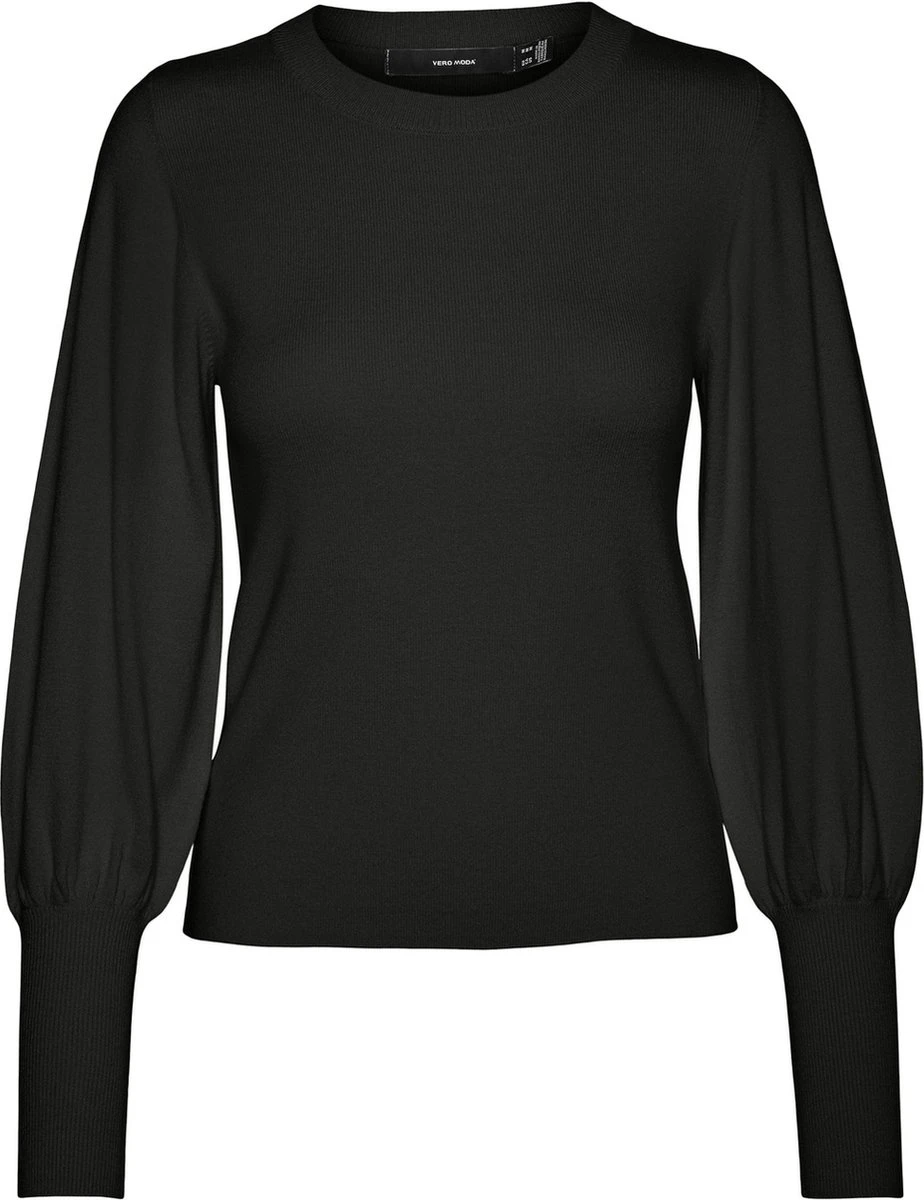 Vero Moda Trui Vmhollykarispuff Ls O-neck Pullov G 10277805 Black Dames Maat - S 1 Vero Moda Trui Vmhollykarispuff Ls O-neck Pullov G 10277805 Black Dames Maat - S