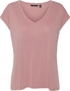 Vero Moda T-shirt Vmfilli Ss V-neck Tee Ga Noos 10247666 Nostalgia Rose Dames Maat - XL