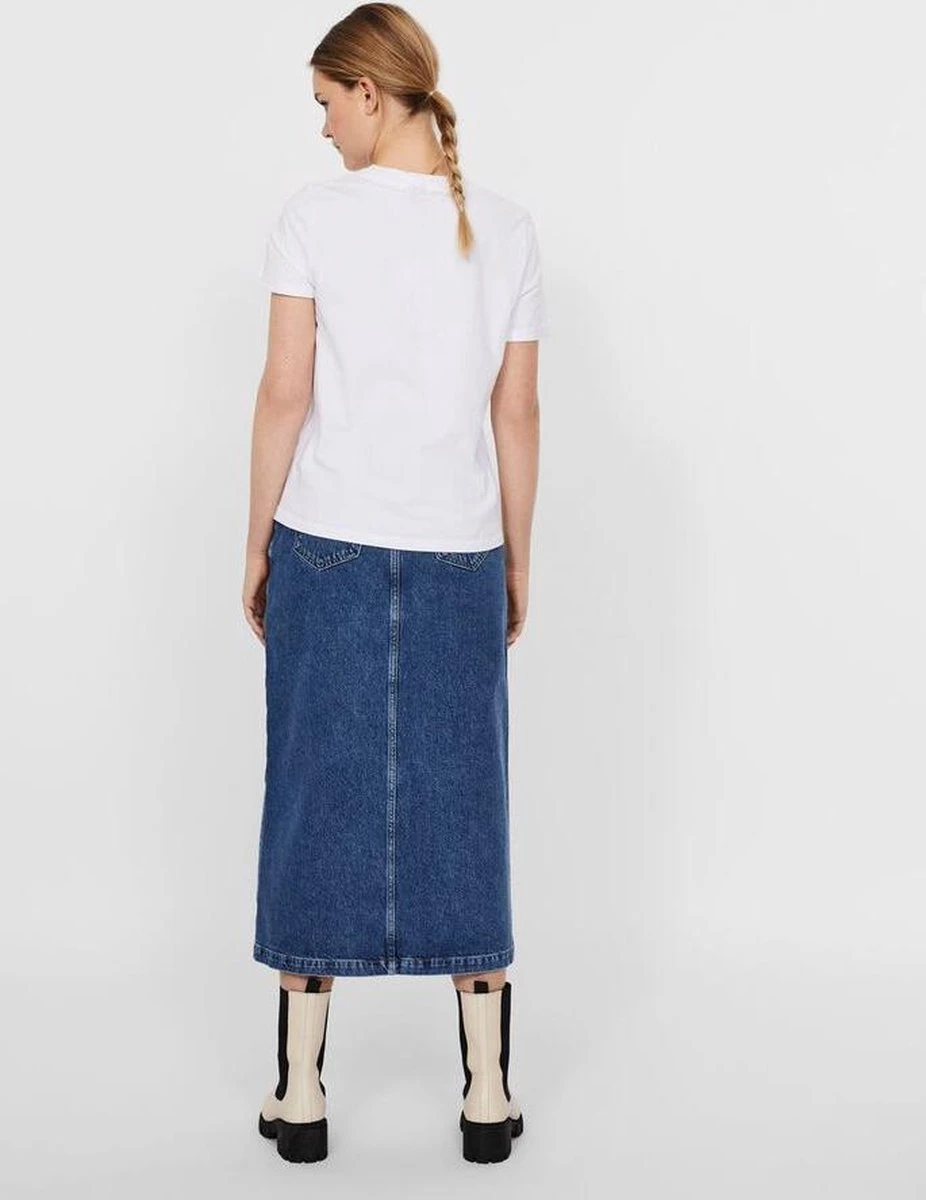 Vero Moda T-shirt Vmpaula S/s T-shirt Ga Noos 10243889 White Dames Maat - XL 4 Vero Moda T-shirt Vmpaula S/s T-shirt Ga Noos 10243889 White Dames Maat - XL - Afbeelding 4