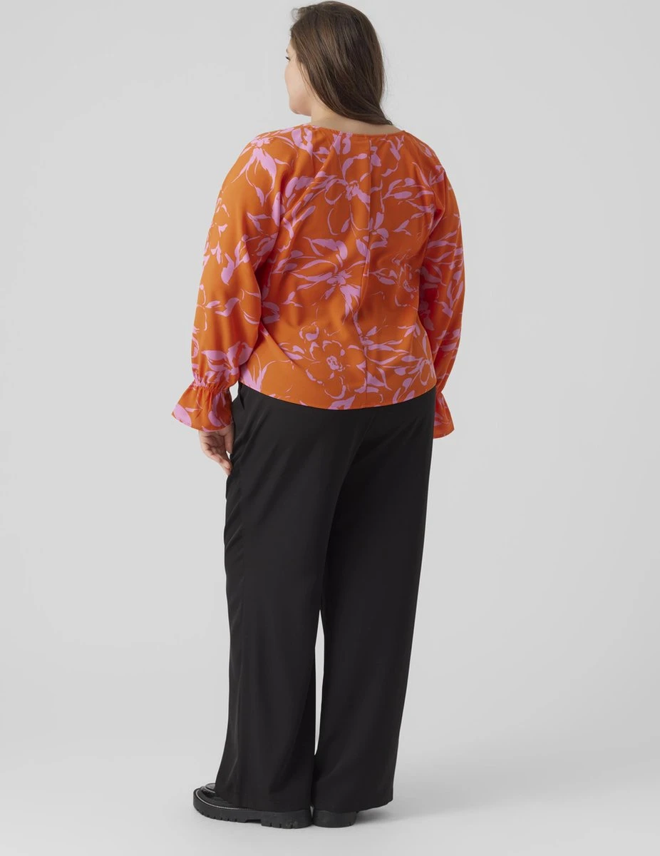 VERO MODA VMPOLLIANA INGE LS V-NECK TOP WVN GA CUR Dames Top - Maat 48 3 VERO MODA VMPOLLIANA INGE LS V-NECK TOP WVN GA CUR Dames Top - Maat 48 - Afbeelding 3