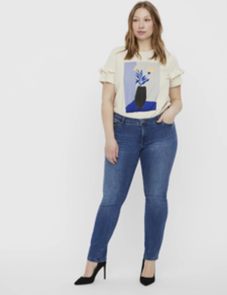 VERO MODA VMFANYA SLIM JEANS MB GA CUR NOOS Dames Jeans - Maat W48 X L32 2 VERO MODA VMFANYA SLIM JEANS MB GA CUR NOOS Dames Jeans - Maat W48 X L32 - Afbeelding 2
