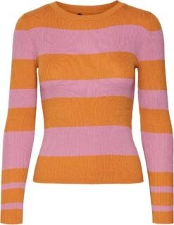 VERO MODA VMALVA LS O-NECK STRIPE PULLOVE BOO Dames Trui - Maat L