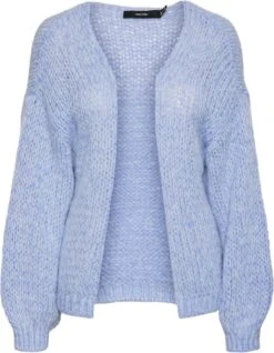 Vero Moda VMBELLA LS OPEN CARDIGAN GA EXP Dames Vest Jacaranda - Maat XXL