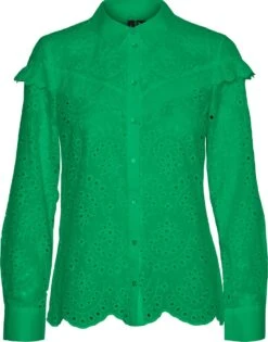 VERO MODA VMNEW NORA LS SHIRT WVN Dames Blouse - Maat S