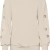 Vero Moda Trui Vmfortune L/s Embrodery Sweat Exp 10290435 Birch Dames Maat - M