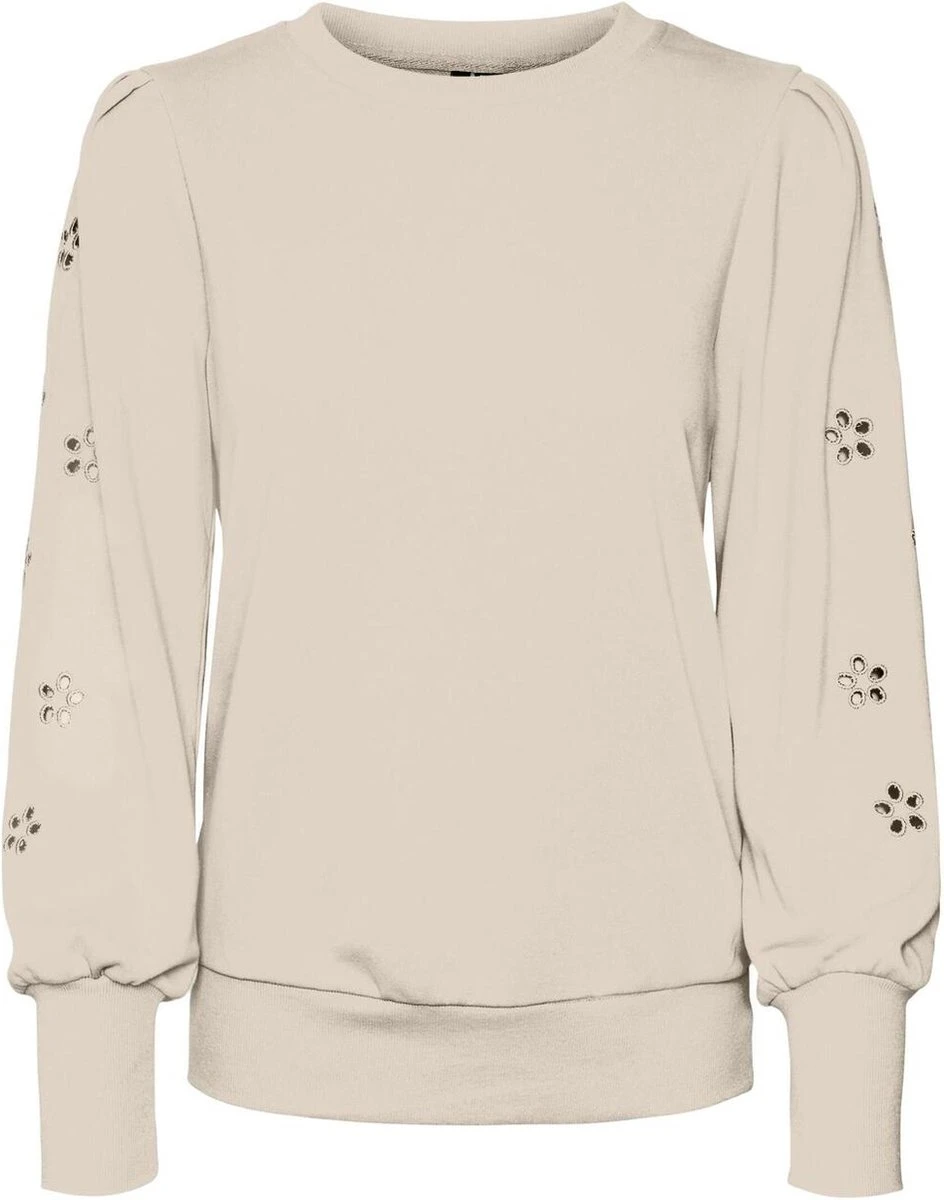 Vero Moda Trui Vmfortune L/s Embrodery Sweat Exp 10290435 Birch Dames Maat - S 1 Vero Moda Trui Vmfortune L/s Embrodery Sweat Exp 10290435 Birch Dames Maat - S