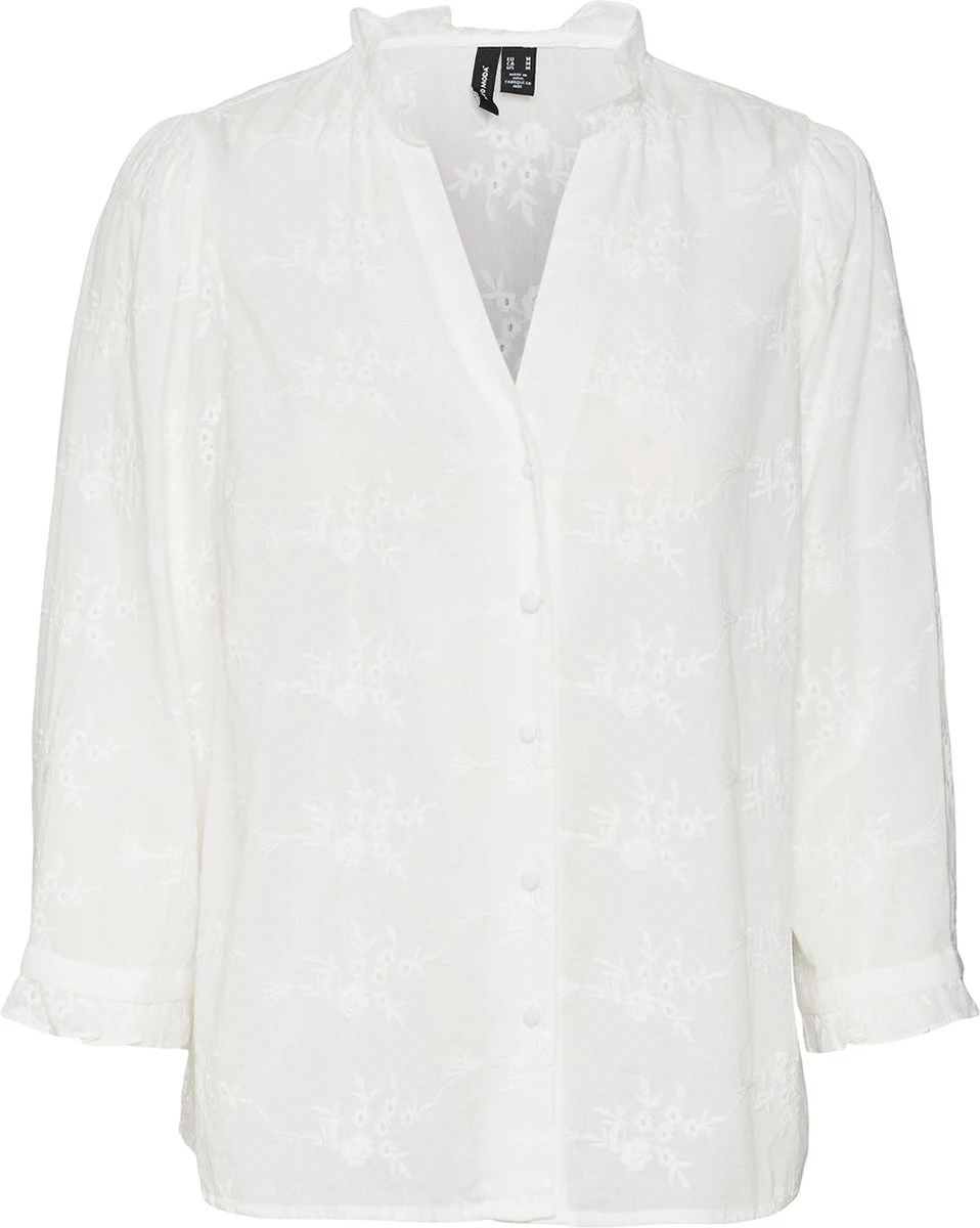 VERO MODA VMSALA 3/4 SHIRT WVN BTQ CUR Dames - Maat 48 5 VERO MODA VMSALA 3/4 SHIRT WVN BTQ CUR Dames - Maat 48 - Afbeelding 5