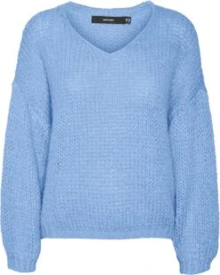 VERO MODA VMERIN LS V-NECK PULLOVER GA BOO Dames Trui - Maat L