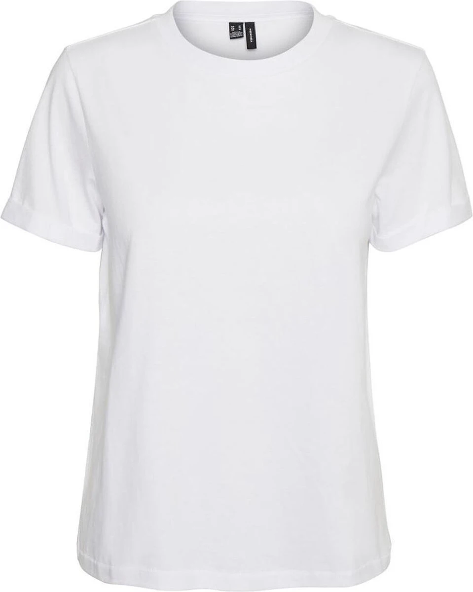 Vero Moda T-shirt Vmpaula S/s T-shirt Ga Noos 10243889 White Dames Maat - XL 8 Vero Moda T-shirt Vmpaula S/s T-shirt Ga Noos 10243889 White Dames Maat - XL - Afbeelding 8