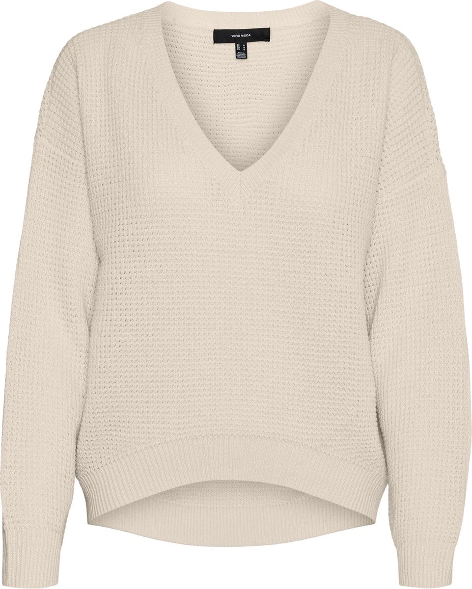 VERO MODA CURVE VMLEANNA LS V-NECK BLOUSE GA BOO CURVE Dames Trui - Maat L/50 1 VERO MODA CURVE VMLEANNA LS V-NECK BLOUSE GA BOO CURVE Dames Trui - Maat L/50