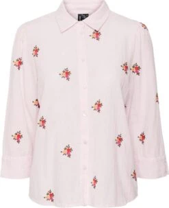 Vero Moda Blouse Vmsise 3/4 Shirt Emb Wvn Btq 10288727 Parfait Pink Dames Maat - L