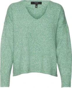 VERO MODA VMDOFFY LS V-NECK STRIPE PULLOVER GA BOO Dames Trui - Maat XS