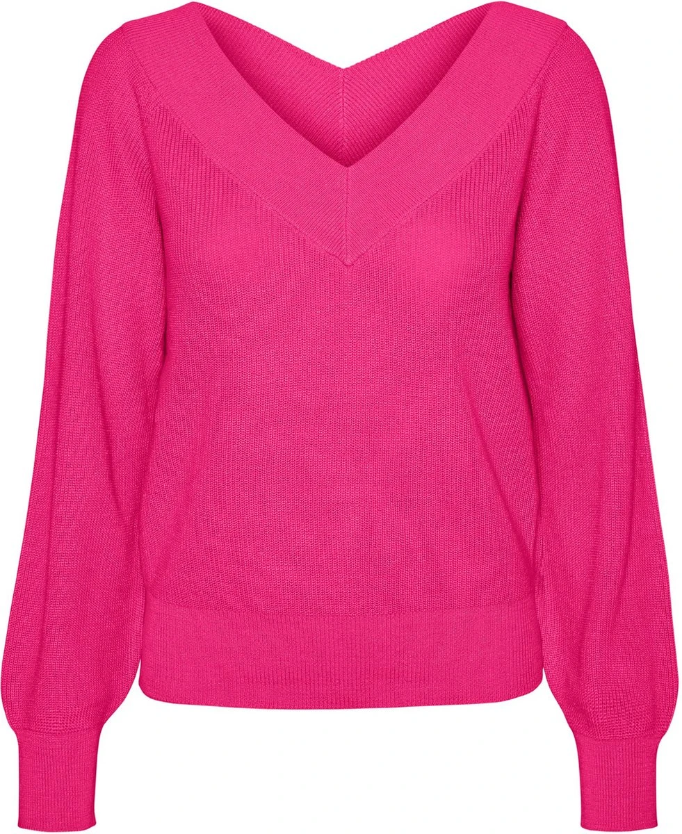 VERO MODA VMNEWLEXSUN LS DOUBLE V-NCK BLOU GA REP2 Dames Trui - Maat M 3 VERO MODA VMNEWLEXSUN LS DOUBLE V-NCK BLOU GA REP2 Dames Trui - Maat M - Afbeelding 3