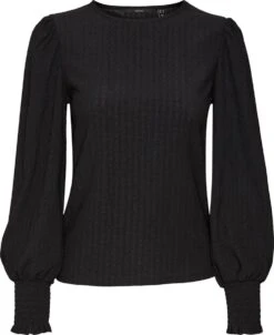 Vero Moda VMMOLLY LS O-NECK TOP JRS Dames Top Black - Maat XXL