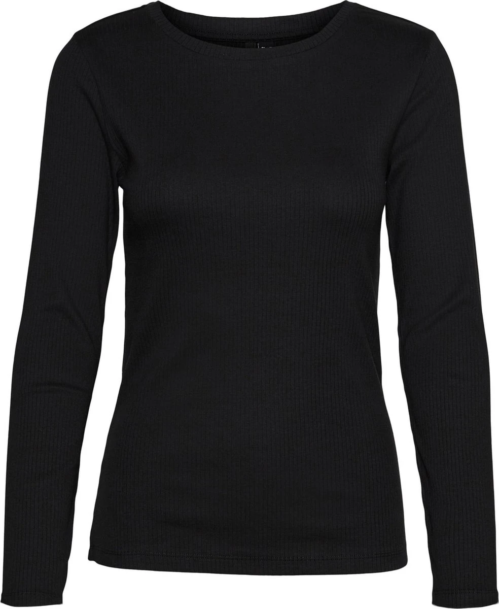 Vero Moda T-shirt Vmlavender Ls Top Jrs Noos 10268932 Black Dames Maat - L 1 Vero Moda T-shirt Vmlavender Ls Top Jrs Noos 10268932 Black Dames Maat - L