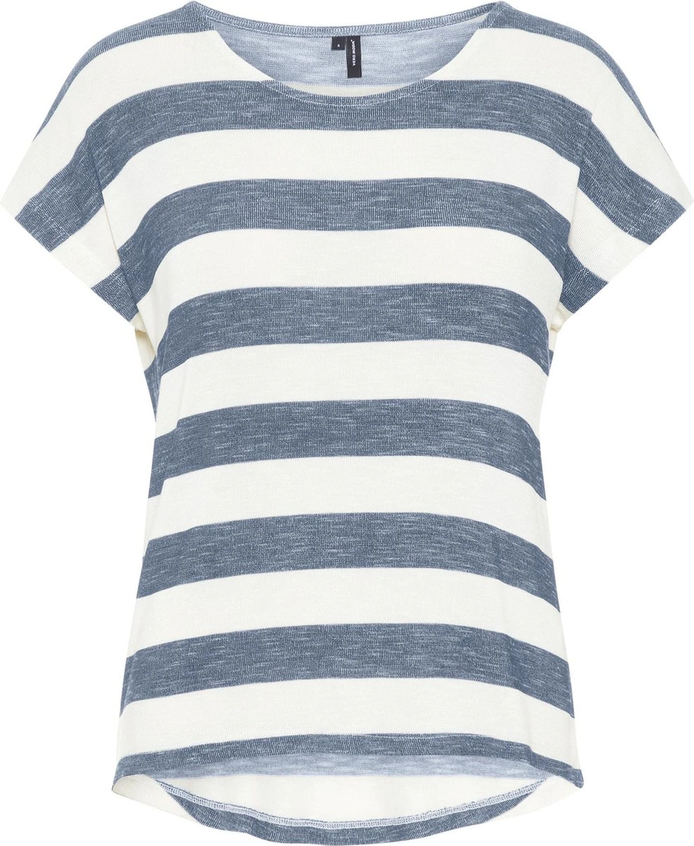 Vero Moda T-shirt Vmwide Stripe S/l Top Ga Jrs Noos 10284474 China Blue Dames Maat - M 1 Vero Moda T-shirt Vmwide Stripe S/l Top Ga Jrs Noos 10284474 China Blue Dames Maat - M