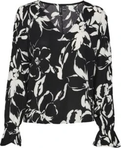 VERO MODA VMPOLLIANA INGE LS V-NECK TOP WVN GA Dames - Maat XL