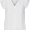 Vero Moda Blouse Vmhailey Capsleeve Top Wvn Ce 10287724 Snow White Dames Maat - L