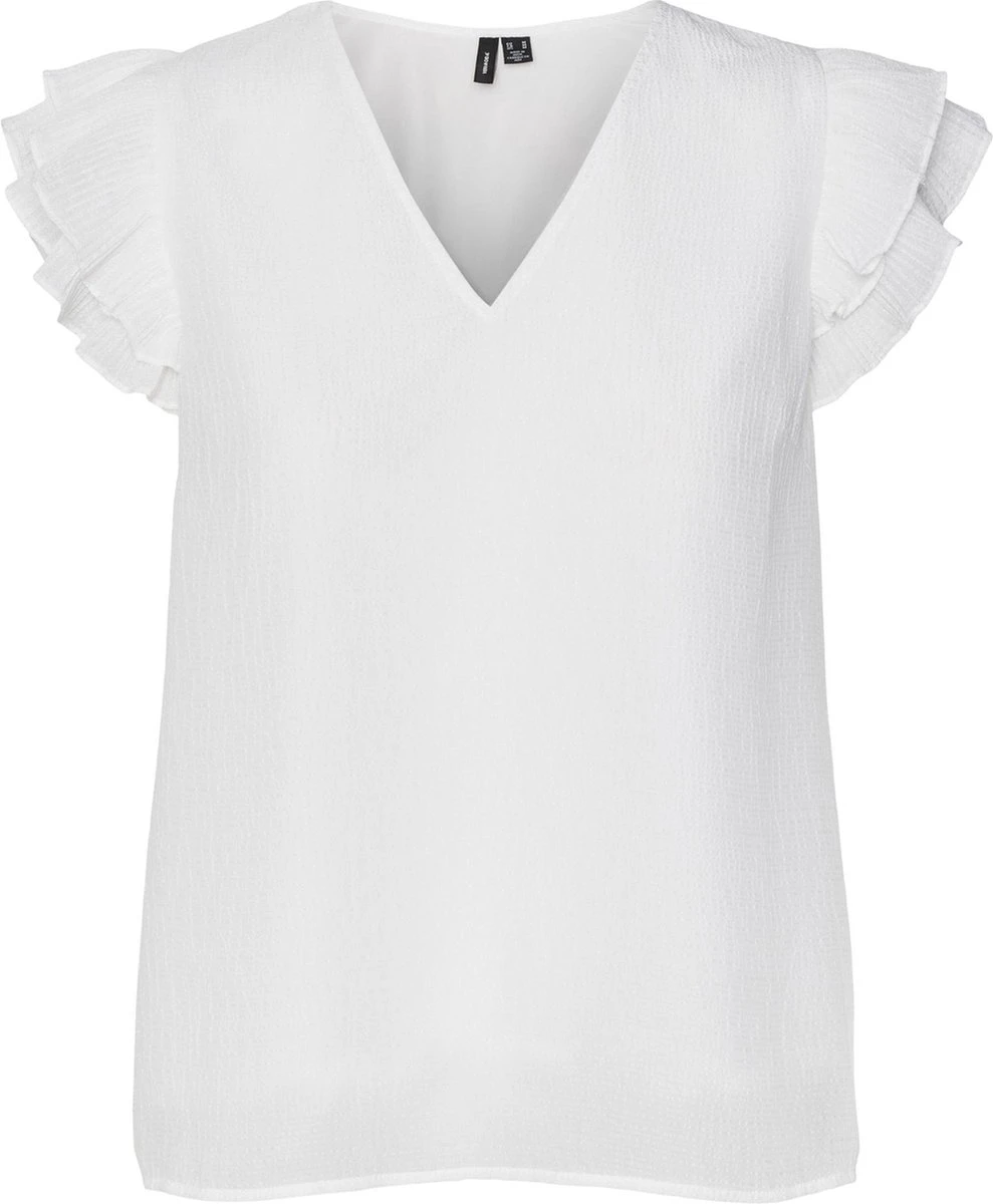 Vero Moda Blouse Vmhailey Capsleeve Top Wvn Ce 10287724 Snow White Dames Maat - L 1 Vero Moda Blouse Vmhailey Capsleeve Top Wvn Ce 10287724 Snow White Dames Maat - L